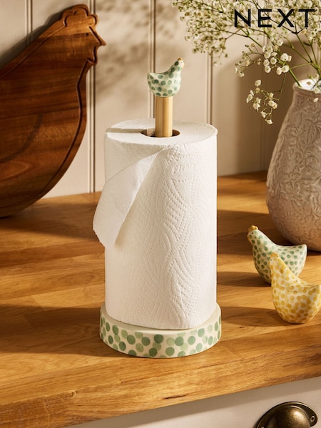 Sage Green Chicken Kitchen Roll Holder (K72074) | R$ 195