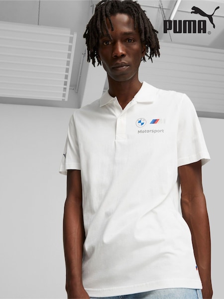 Puma White BMW M Motorsport Mens Polo Shirt (K72167) | €53