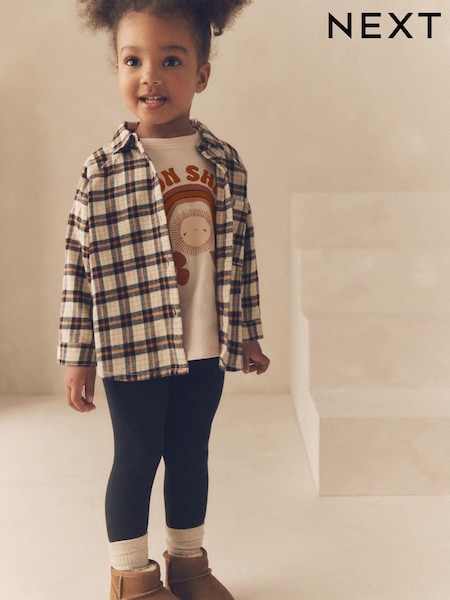 Черный/рыжеватый - Shirt, T-Shirt And Leggings Set (3mths-8yrs) (K72178) | €11 - €15