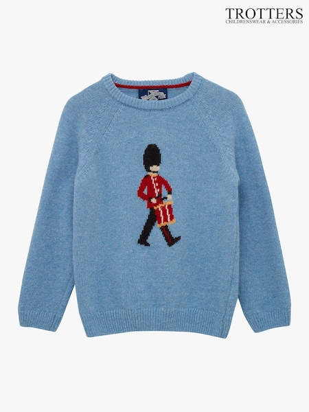 Trotters London Blue Marl Drumming Guardsman Jumper (K72241) | €80 - €85