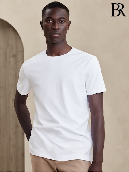 Banana Republic White Cotton Short Sleeve T-Shirt (K72257) | €53