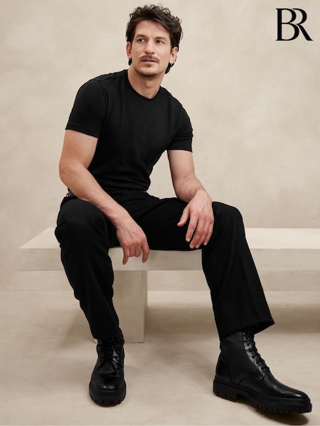 Banana Republic Black Cotton Short Sleeve T-Shirt (K72265) | €52