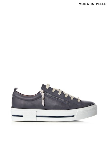 Moda In Pelle FILICIAN CHUNKY LEATHER TRAINER WITH ZIP AND LACE-UP CLOSURE (K72301) | ₪649