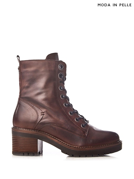 Moda In Pelle Bellzie Lace Up Leather Ankle Boots (K72374) | €199
