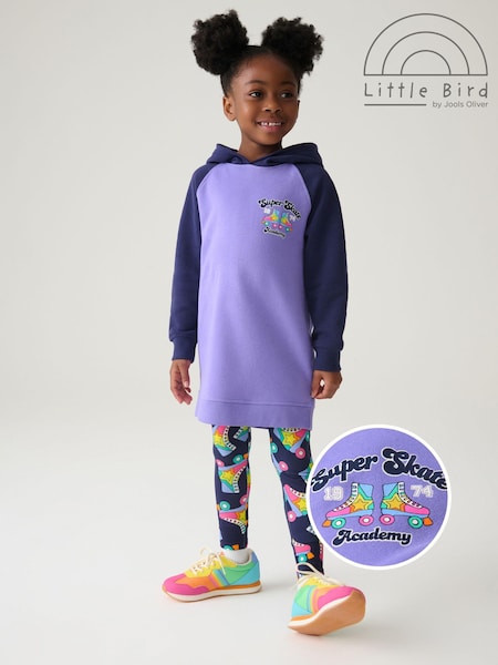 Little Bird by Jools Oliver Roller Skate Longline 100% Cotton Hoodie and Leggings Set (K72389) | 125 LEI - 150 LEI