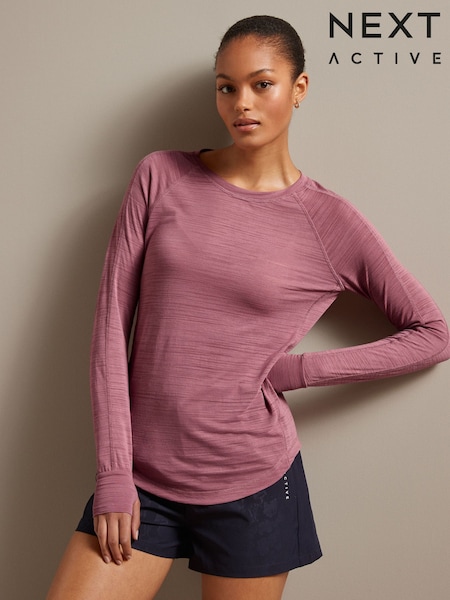 Pink Active Lightweight Long Sleeve Top (K72448) | SGD 35