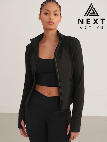 črna - Active Sculpting Long Sleeve Zip Through Jacket (K72482) | € 25