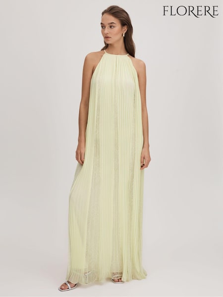 Florere Lace Pleated Maxi Dress (K72498) | €391