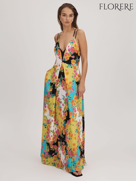 Florere Printed Dual Strap Maxi Dress (K72505) | 1,128 QAR