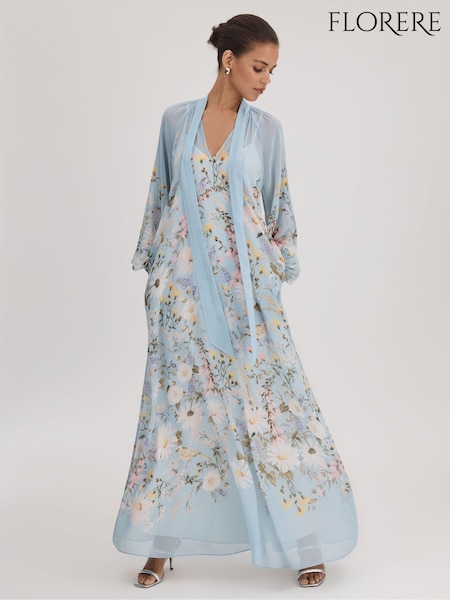 Florere Printed Tie Neck Maxi Dress (K72515) | €326