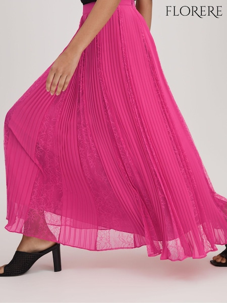 Florere Lace Pleated Midi Skirt (K72522) | 881 QAR