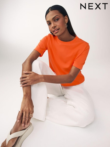 Orange Heavyweight Short Sleeve Crew Neck T-Shirt (K72593) | €9.50