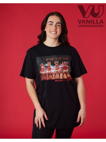 Vanilla Underground Black Mean Girls Ladies Xmas 100% Cotton T-Shirt (K72735) | €30
