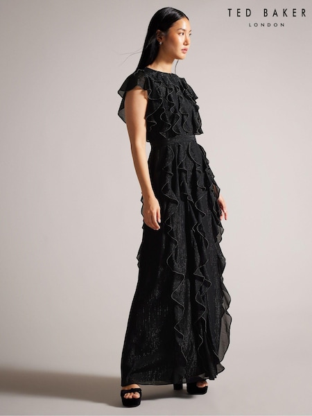 Ted Baker Hazzie Ruffle Maxi Dress With Metal Ball Trim (K73155) | €117