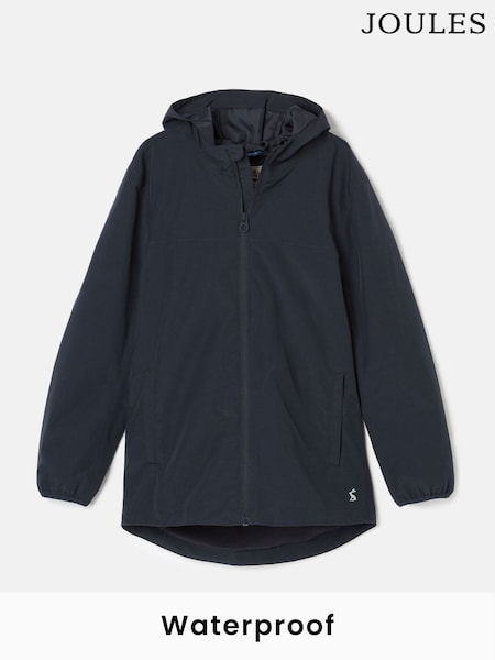 Joules Kids' Ayston Navy Blue Waterproof Fleece Lined Raincoat (K73198) | R$ 335 - R$ 365
