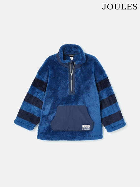 Joules Boys' Always Cosy Blue Half Zip Borg Fleece (K73357) | R$ 285 - R$ 315