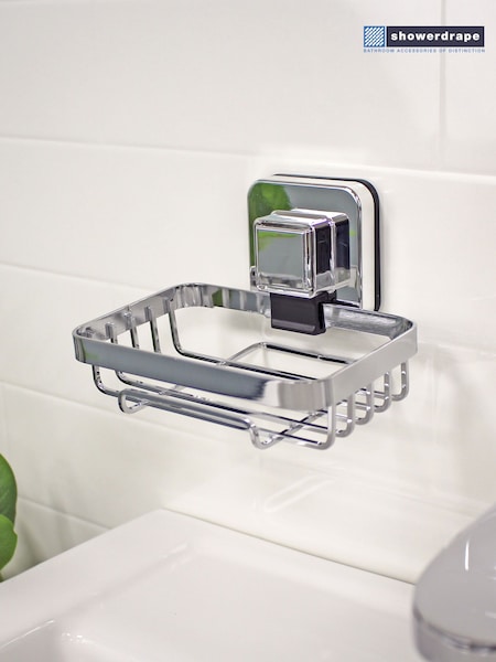 Showerdrape Suction Wall Mounted Pushloc Soap Basket (K73446) | €33