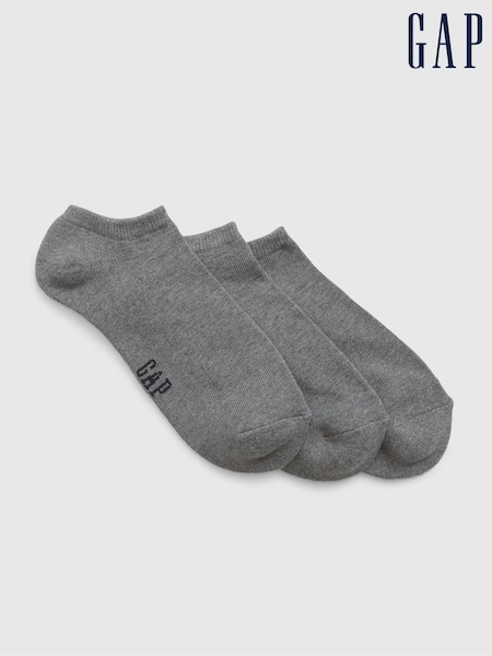 Gri - Gap Adulti 3 Set Basic Logo Ankle Șosete (K73448) | 74 LEI