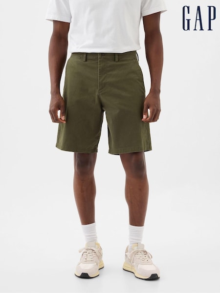 Gap Khaki Green Long Length 9' Chino Shorts (K73464) | €23