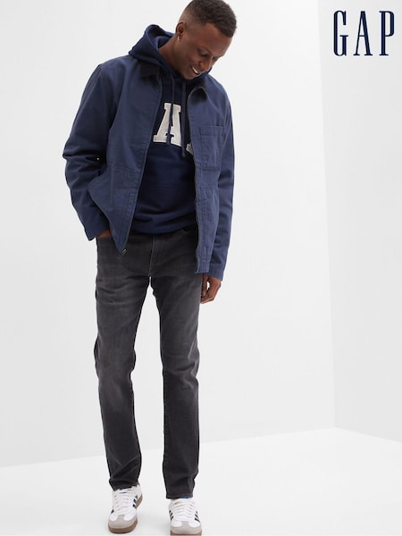 Model negru prespălat - Gap Croială slim fit Comfort Mulați/Elastici Soft Jeans (K73490) | 372 LEI