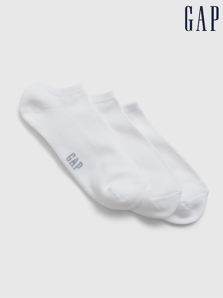 Gap White Adults 3 Pack Basic Logo Ankle Socks (K73491) | €11.50
