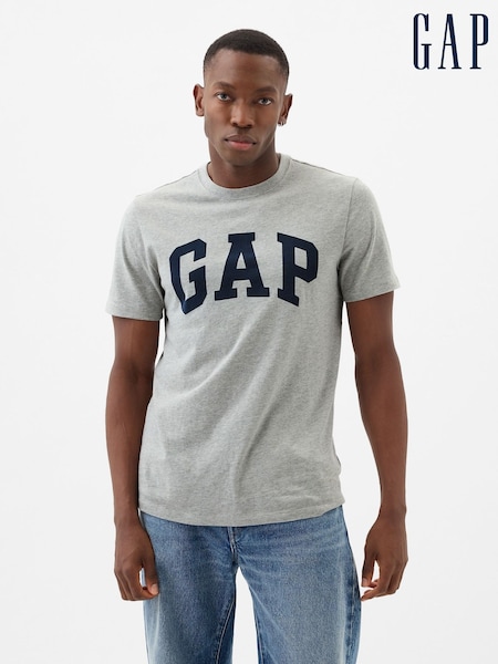 Gap Grey Everyday Logo 100% Cotton Crew Neck Short Sleeve T-Shirt (K73497) | €18