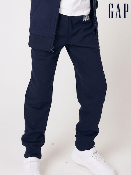 Bleumarin albastru - Pantaloni de jogging căptușiți cu lână cu logo Gap Vintage (4-13ani) (K73636) | 134 LEI