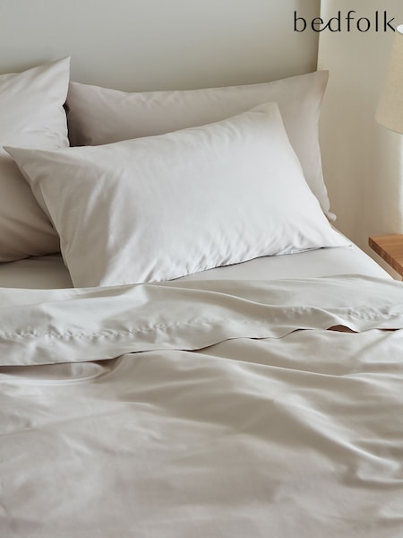 Bedfolk Set of 2 Natural Luxe 100% Cotton King Pillowcases (K73831) | 3,304 UAH