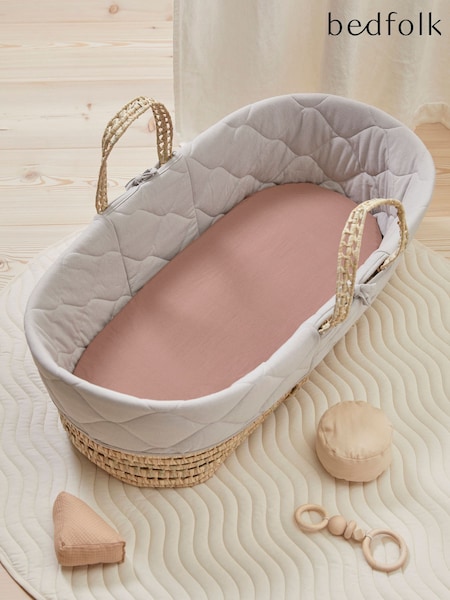 Bedfolk Moses Basket 100% Cotton Fitted Sheet (K73874) | DKK200