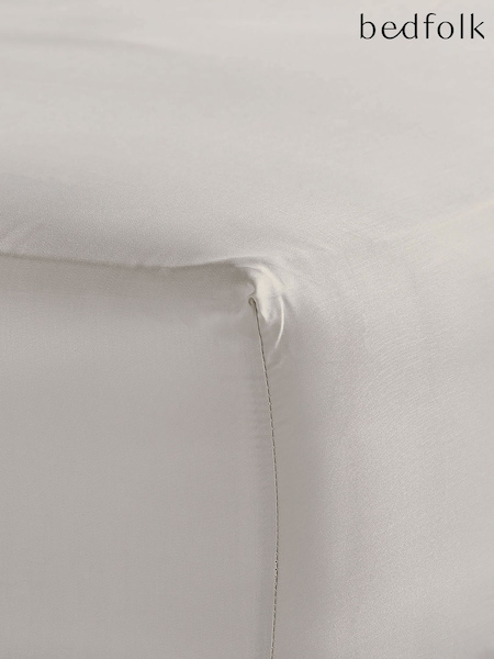Bedfolk Natural 100% Cotton Luxe Fitted Sheet (K73895) | €80 - €146