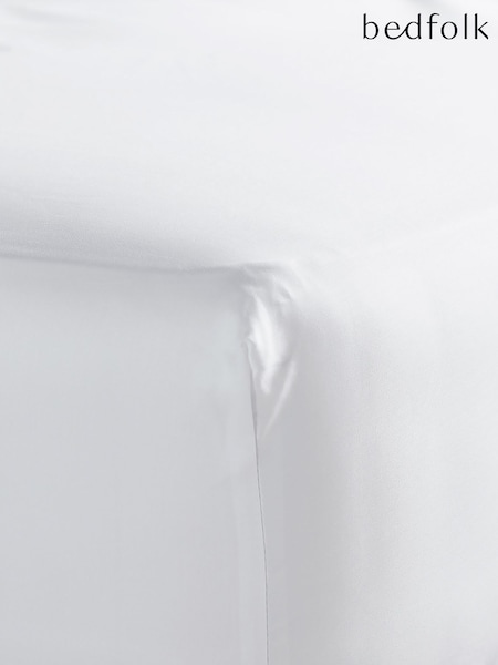 Bedfolk White 100% Cotton Luxe Fitted Sheet (K73901) | €80 - €146