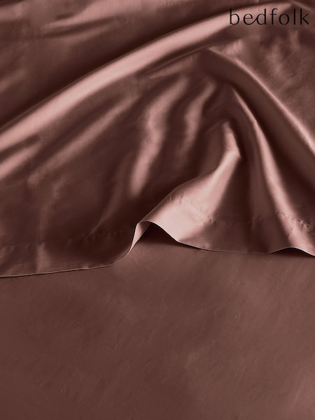Bedfolk Orange 100% Cotton Luxe Deep Fitted Sheet (K73916) | €86 - €152