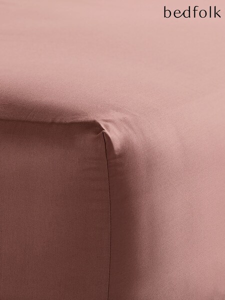 Bedfolk Orange 100% Cotton Luxe Fitted Sheet (K73918) | €40 - €73