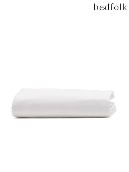 Bedfolk White Classic 100% Cotton Deep Fitted Sheet (K73921) | €53 - €73