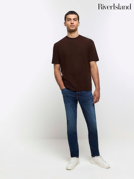 River Island Blue Skinny Fit 100% Cotton Jeans (K74070) | €32