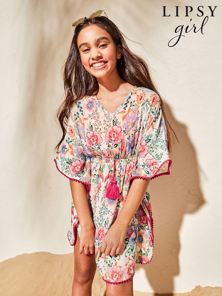 Imprimeu alb - Lipsy Jerseu Caftan (din 2-16yri) (K74134) | 139 LEI - 185 LEI