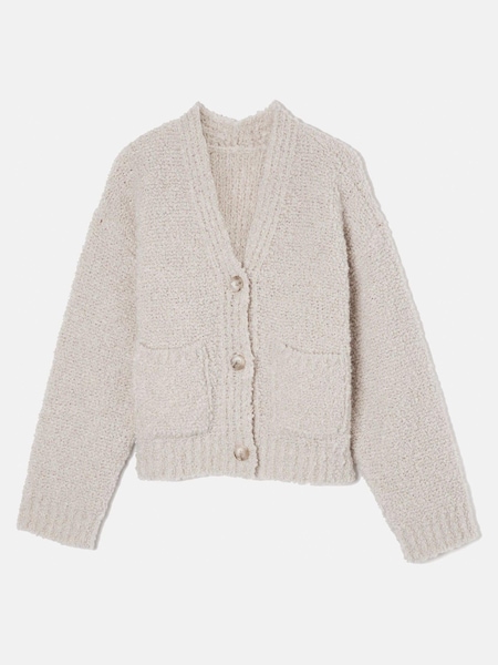Jigsaw Cream Boucle V-Neck Cardigan (K74140) | €121