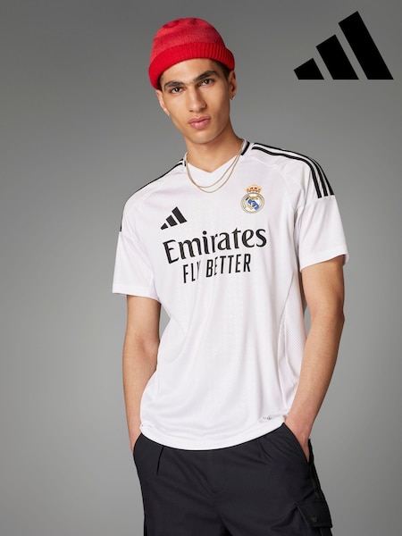 adidas White Real Madrid 24/25 Home Jersey (K74244) | 255 SAR