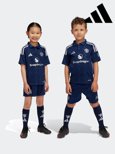 adidas Navy Kids Manchester United 24/25 Away Mini Kit (K74272) | €33
