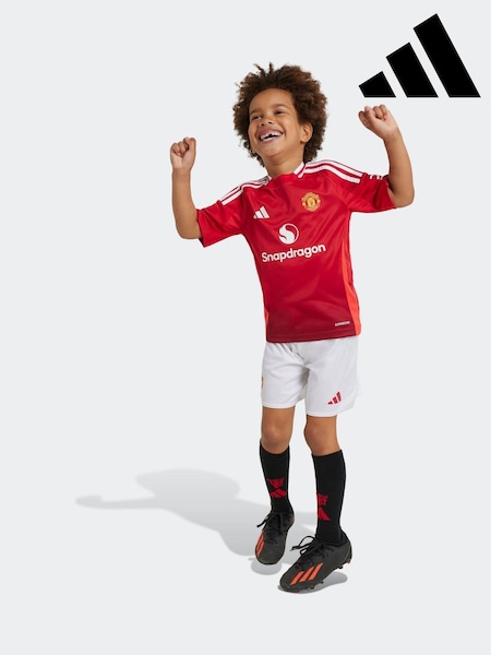 adidas Red Kids Mini Manchester United 24/25 Home Kit Set (K74278) | €33