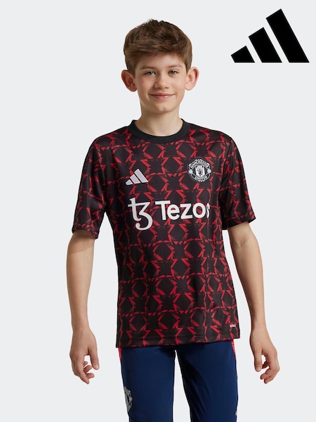 adidas Black/Red Kids Manchester United Pre Match Jersey (K74279) | €21