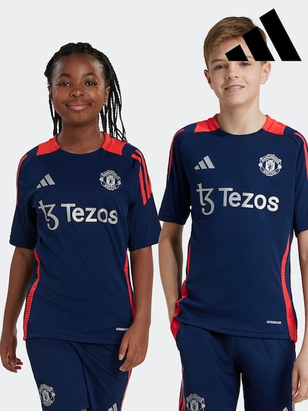 adidas Navy/Red Kids Manchester United Pre Match Tiro 24 Training Jersey (K74281) | AED102