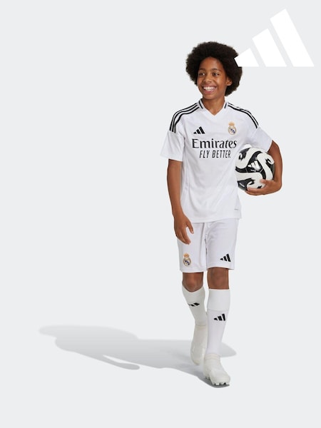 adidas White Kids Real Madrid 24/25 Home Shorts (K74307) | € 47