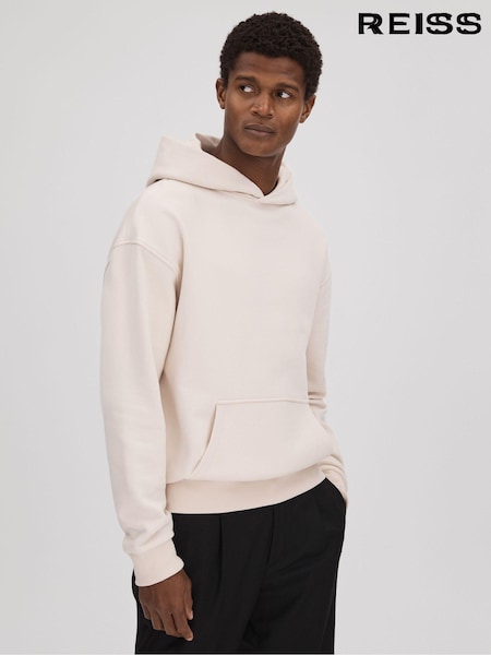 Reiss Off White Alexander Casual Fit Cotton Hoodie (K74355) | 720 QAR