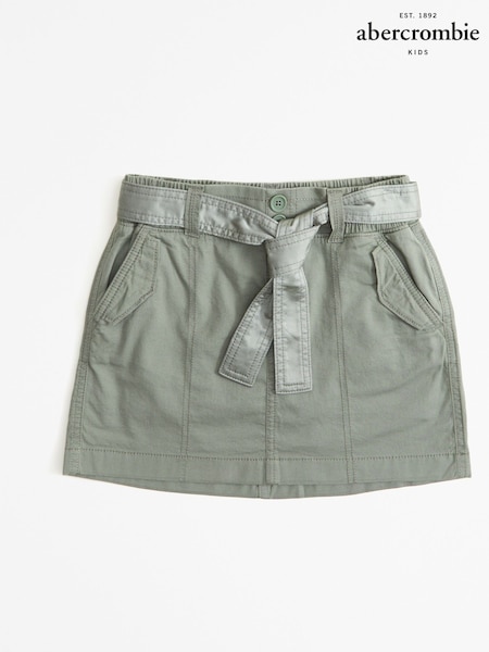 Abercrombie & Fitch Green Tie Waist Denim Skirt (K74475) | € 11
