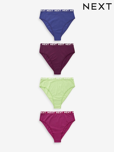 Розовый/пурпурный/зеленый - Logo Knickers 4 Pack (K74771) | €19