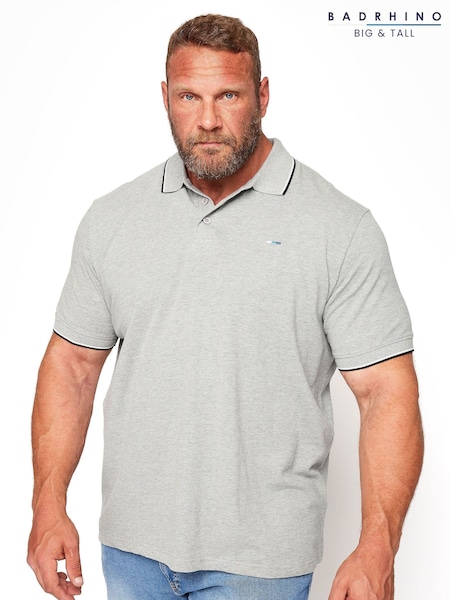 BadRhino Big & Tall Light Grey Core Polo Shirt (K74912) | €25