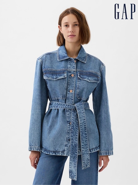 Gap Mid Length Belted Denim Shirt Jacket (K75062) | 46 €