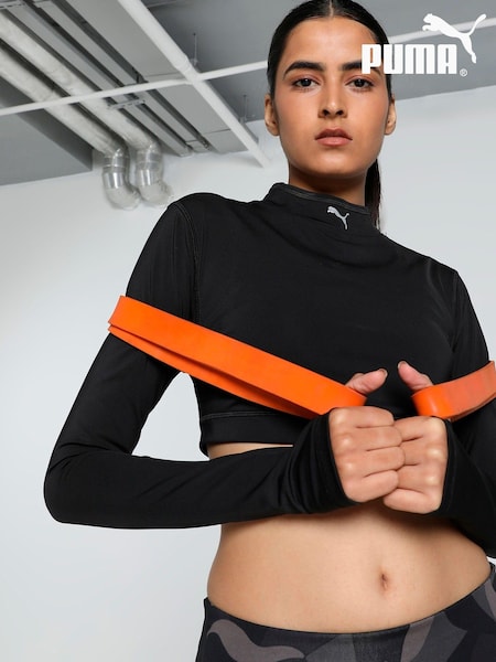 Puma Black Womens Modest Long Sleeve Sports Bra (K75092) | €36