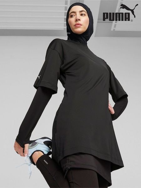 Puma Black Oversized Womens Modest Training T-Shirt (K75163) | €46